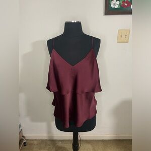 Maroon Date Night Top with Spaghetti Straps